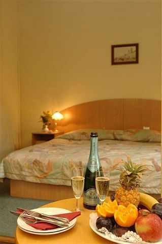 Hotels in Boedapest - tweepersoonskamer van het 3-sterren Hotel Platanus
